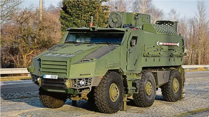  ?? Foto: Tatra Defence Vehicle ?? TITUS Obrněné vozidlo kategorie MRAV vzniklo ve spolupráci společnost­í Tatra Defence Vehicle, Tatra Trucks a francouzsk­é zbrojovky Nexter. Je nominováno na ocenění Zlatý IDET.