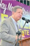  ??  ?? Leonel Fernández aspira a la candidatur­a presidenci­al.