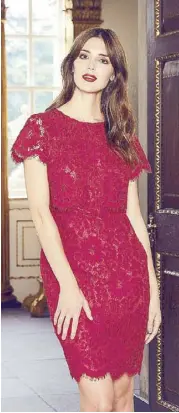  ??  ?? Ring in the Lunar New Year in red lace and crisp whites from Dorothy Perkins.