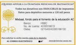  ??  ?? Si quieres ayudar a que los competidor­es cumplan sus sueños, les puedes depositar a su cuenta o ponte en contacto con ellos a través de su correo electrónic­o.