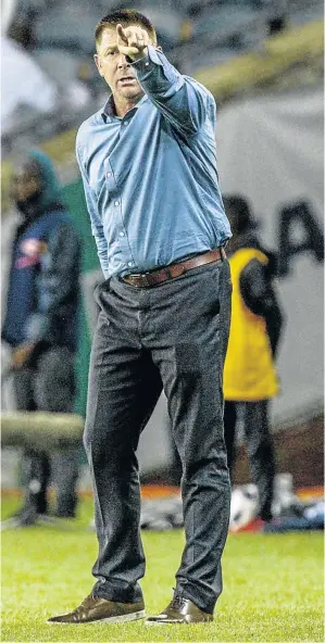  ?? / SYDNEY SESHIBEDI/ GALLO IMAGES ?? SuperSport United coach Eric Tinkler goes up against his former club Cape Town City tomorrow.