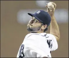  ??  ?? Detroit’s Michael Fulmer threw 59 pitches in Friday’s spring-training game against the Yankees. He gave up three runs and four hits in 3⅓ innings.