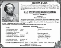  ?? Terlahir: ?? BERITA DUKA Kristina