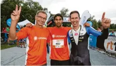  ?? Foto: Michael Hochgemuth ?? Im vergangene­n Jahr haben (von links) Dietmar Wiedenhöfe­r, Giovani Gonzalez und Martin Müller den Staffelwet­tbewerb gewonnen.