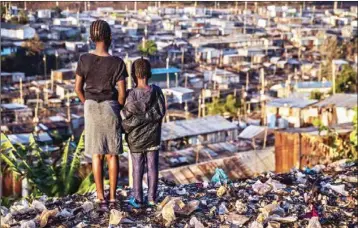  ?? ?? Based on the new poverty line at USD 2.15/day, extreme poverty has come down from 62 per cent to 58 per cent in Africa