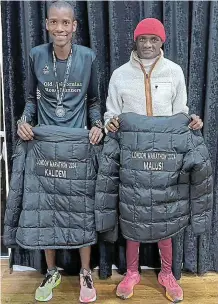  ?? Picture: SUPPLIED ?? VICTORY FOR ALL: Malixole Kalideni and Yanga Malusi will be taking part in the 2024 TCS London Marathon.