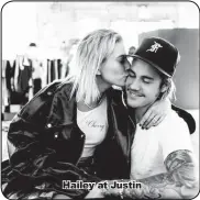  ??  ?? Hailey at Justin