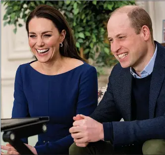  ?? Picture: PETE MACLAINE/CCHQ/PARSONS Media; KENSINGTON PALACE ?? SUPPORTIVE: Kate and William praised healthcare workers for their efforts