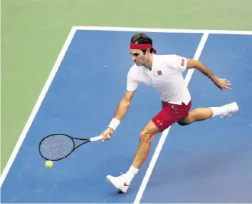  ?? EPA ?? Roger Federer blieb auch in seinem zweiten Match am US Open ohne Satzverlus­t.