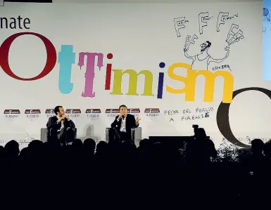  ??  ?? «Le giornate dell'ottimismo»: la festa del Foglio nel Salone dei Cinquecent­o terminerà oggi (Niccolò Cambi/Massimo Sestini)