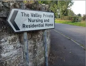 ?? ?? The roadside sign pointing towards the now closed Valley Nursing Home.