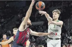  ?? //EFE ?? El Cazoo Baskonia llegará mañana al Palau tras derrotar al Zalgiris