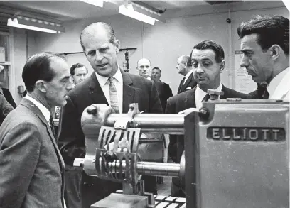  ?? Picture: Mirrorpix ?? Leslie Jenkins talks to Prince Philip, Duke of Edinburgh, during his tour of the Government Training Centre, in Llanelli, on June 28, 1968.