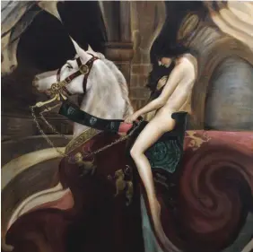  ??  ?? 1Lady Godiva (afterColli­er), oil on linen, 31½ x 31½"