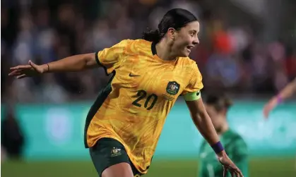  ?? Photograph: Ryan Pierse/Getty Images ?? Chelsea footballer and Matildas captain Sam Kerr will be the Australian flag-bearer at King Charles’s coronation ceremony in London next week.