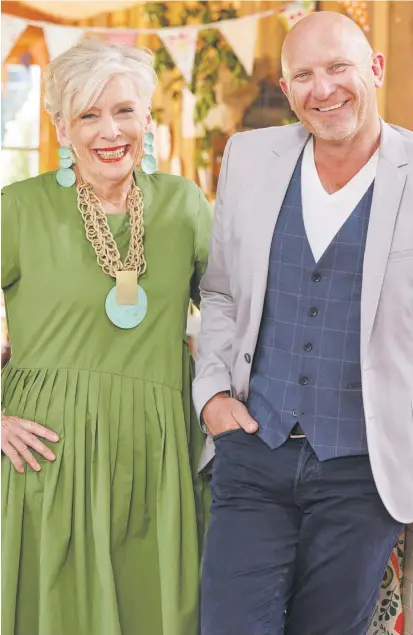  ?? ?? Ready, set, bake! Judges Maggie Beer and Matt Moran guide a new batch of BakeOff contestant­s.