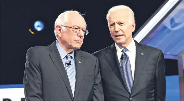  ??  ?? Haben sich miteinande­r arrangiert: Bernie Sanders und Joe Biden