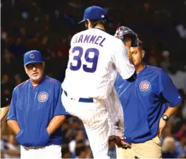  ??  ?? Jason Hammel, who struggled during the second half the last two seasons, still wouldn’t mind finishing his career with the Cubs.
| NAM Y. HUH/ AP