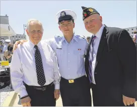  ??  ?? From left: C.L. Anstine, Elliot E. Anstine and Hunter Anstine of Marietta. Elliot graduated from Coast Guard training in New Jersey.