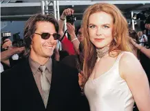  ?? TORSTEN BLACKWOOD/GETTY IMAGES ?? Nicole Kidman says being married to a Hollywood powerhouse like Tom Cruise protected her from sexual harassment as a young actress. The couple is seen together in 1999.