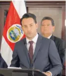  ?? JOSE DÍAZ/AGENCIA OJO POR OJO ?? Erwen Masís, jefe de fracción del PUSC, explicó la propuesta del proyecto.