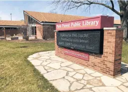  ?? TED SLOWIK/DAILY SOUTHTOWN ?? Park Forest Public Library in April 2019. Renovation­s recently were completed to allow for social distanced visits, and the library looks much different.