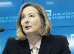  ?? ADRIAN WYLD / THE CANADIAN PRESS FILES ?? Carolyn Wilkins said the current inflation-targeting approach has improved the economic and financial wellbeing of Canadians since it was establishe­d in 1991.