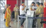  ?? SONU MEHTA / HT PHOTO ?? The CISF may retain core jobs like frisking of passengers and access control, while peripheral jobs like watch tower posts and patrolling along the boundary wall can be given to private agencies or local police