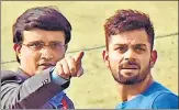  ?? ?? Sourav Ganguly with Virat Kohli at Eden Gardens in 2016.