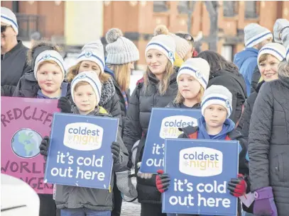  ?? FRAM DINSHAW/TRURO NEWS ?? Approximat­ely 300 people of all ages raised money for local homeless people on the recent Coldest Night of the Year walk in Truro.