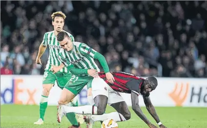  ?? FOTO: GETTY ?? El argentino Giovani Lo Celso, en la imagen pugnando con Bakayoko, marcó el gol del Betis y, además, fue el mejor jugador del partido