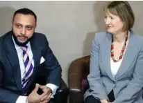  ??  ?? High profile: Mr Khalisadar with Harriet Harman