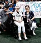  ?? (Courtesy) ?? HELEN KAHAN and her family at the Tampa Bay Rays-New York Yankees game earlier this month to celebrate her 100th birthday.