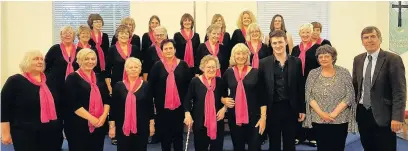  ??  ?? Members of Macclesfie­ld Mydel Choir celebrated its 70th anniversar­y with a concert attended by mayor Beverley Dooley and MP David Rutley