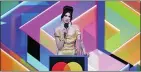  ??  ?? Dua Lipa accepts the award for Best Female Solo Artist