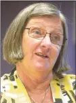  ?? H John Voorhees III / Hearst Connecticu­t Media ?? Cynthia Merkle, chairwoman of the board of directors for the Greater Danbury Chamber of Commerce and president and CEO of Union Savings Bank, said, “We’ve been fortunate to have a leader here in Danbury like Mayor Boughton who has kept our spirits up.”