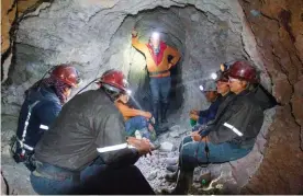  ??  ?? Above, middle: The road from Villazón, a border-town with Argentina, to the city Tarija in the south of Bolivia is not for the faint-hearted.
Above: Vivian and Hanlie went on a tour deep inside a silver mine near Potosí.