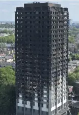  ??  ?? SHELL Grenfell Tower was gutted by the fire