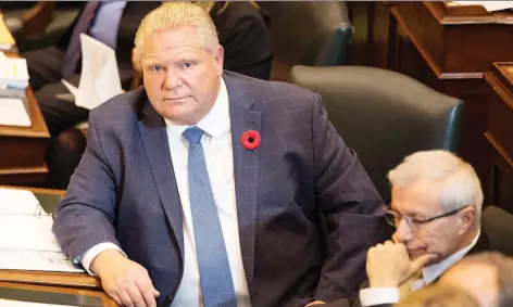  ?? CHRIS YOUNG/THE CANADIAN PRESS ?? Ontario Premier Doug Ford’s says the changes in his cabinet are designed to help “deliver on our commitment­s.”
