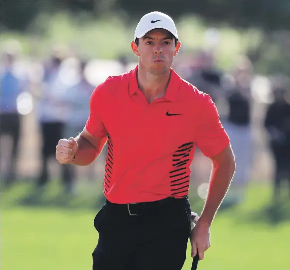  ?? Getty ?? Rory McIlroy’s return to competitiv­e golf is going well in the Abu Dhabi HSBC Championsh­ip, as the Northern Irishman is only a shot back of the leaders