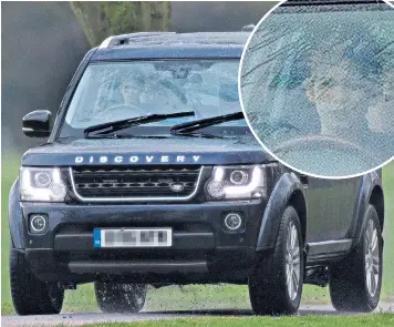  ??  ?? James, Viscount Severn, the Queen’s youngest grandchild, is seen driving a Land Rover Discovery at Windsor Castle
