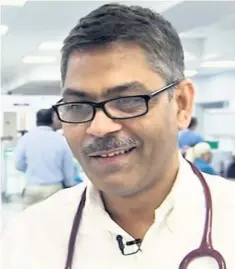  ??  ?? > Consultant Vibhore Gupta is based at the QE Hospital, top