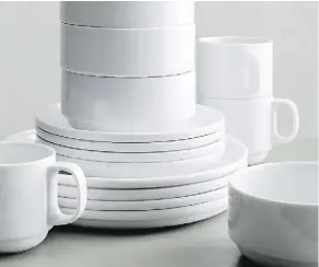  ?? CRATE & BARREL ?? Crate &amp; Barrel’s stackable porcelain Logan bowls are $71.60 for a set of eight: crateandba­rrel.com.