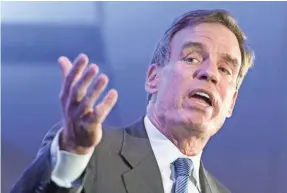  ?? AFP/GETTY IMAGES ?? Sen. Mark Warner, D-Va., said the Senate Intelligen­ce panel’s report “will be fairly harsh on ... the Obama administra­tion and the FBI.”