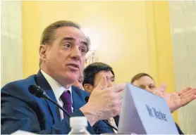  ?? JOSE LUIS MAGANA/ASSOCIATED PRESS ?? Embattled Veterans Affairs Secretary David Shulkin testifies on budgetary issues for veterans programs before a Senate committee in Washington last week.