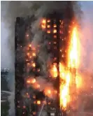  ??  ?? Inferno: 71 died in Grenfell