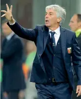  ??  ?? Allenatori Da sinistra Rafa Benitez, 55 anni, tecnico del Napoli, Roberto Mancini, 50 anni, sulla panchina dell’Inter e Gian Piero Gasperini, 57 anni, del Genoa