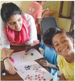  ??  ?? (Above) Sehar with children from her school (left) Sehar Bajwa