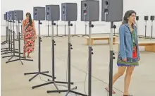  ??  ?? People visit an audio installati­on by Canadian artist Janet Cardiff at the Inhotim Institute, in Brumadinho, Brazil.