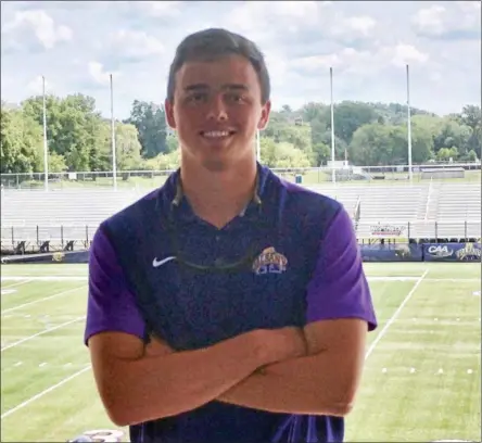  ?? JOE BOYLE ?? Will Brunson at UAlbany Football media day on at Casey Stadium.